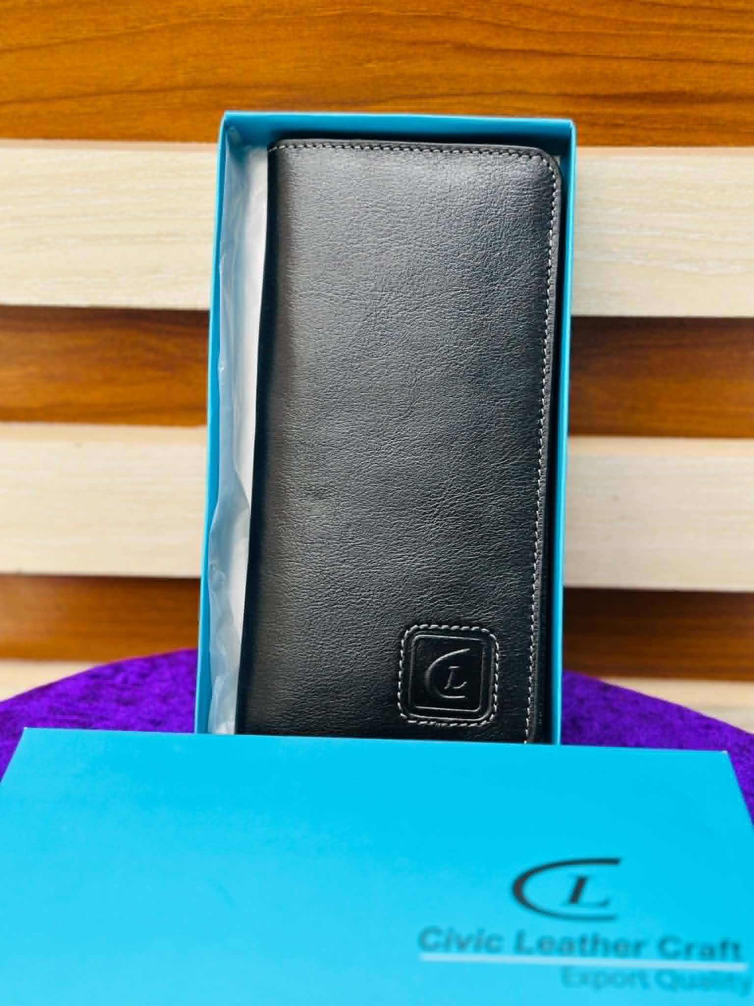 CIVIC LEATHER CRAFT LONG PHONE HOLDER MAN WALLET