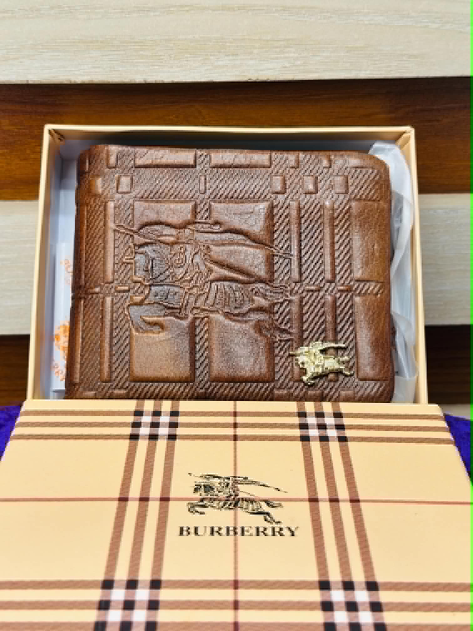 BURBERI BROWN CHOCOLATE MAN WALLET
